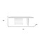 Homeroots 79" White And Clear Rectangular Manufactured Wood And Glass Dining Table 486030 - alternate 3
