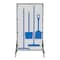 5S Supplies Housekeeping Shadow Board Broom Station V10, Gray / Blue, Broom, No Text HSB-V10-GRAY/BLUE-BO-NO TEXT - alternate 1