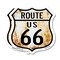 Signmission Route Us 66 Rustic, 6 inch X 6 inch, Plastic Sign, 2PK SHI-P-2PACK-6-485 - alternate 1