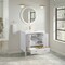 James Martin Vanities Myrrin 30" Sgl Vanity, Bright White w/Sgl Hole 3 CM White Zeus Silestone Top and Matching Backsplash 485-V30-BW-1WZ - alternate 4