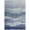Homeroots 3' X 5' Light Blue And Dark Blue Abstract Washable Indoor Outdoor Area Rug 604965 - alternate 4