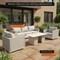 Leisuremod Arvin 4-Pc Aluminum Patio Set, Sintered Stone Table, Rust-Resistant, 4PK AOCS48-83-33GR - alternate 3