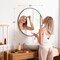 Simple Deluxe Black 24 Inch Circle Mirror, Wall Mounted Mirror, Circle Mirror Metal Frame, Round Mirrors for Wall 3A88MIROY24BLK01 - alternate 4