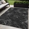 Homeroots 5' X 8' Charcoal Gray And Silver Geometric Washable Indoor Outdoor Area Rug 588293 - alternate 1