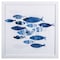 Homeroots Marble Blue School of Fish 2 Wall Art 395665 - alternate 1