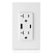 Leviton 5.1A USB Type A/Type-C Wall Outlet Charger with 20A Tamper-Resistant Receptacles T5833-W - alternate 4