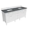 James Martin Vanities Brittany 72'' D Vanity, Bright White Vanity w/ Parisien Bleu Silestone Top w/ Wireless Charger 655-V72-BW-FPBL - alternate 7