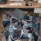 World Rug Gallery Modern Bright Flowers Non-Slip Area Rug 4 ft x 6 ft Gray 505GRAY4X6 - alternate 3