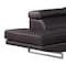 Homeroots Black Leather L Shaped Two Piece Corner Sectional 366221 - alternate 2
