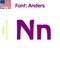 Aacc Self-Adhesive Vinyl Letter: n, Scale: 16 cm. Color: Purple Font: Anders by, 12PK AACC-Anders-ln-Purple-M16x12 - alternate 1