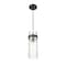 Z-Lite Fontaine 1 Light Pendant, Matte Black/Clear Water, 5.75 In W x 15 In H 7002P5-MB - alternate 4
