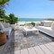 Homeroots 9' X 12' Mocha and Blue Abstract Washable Non Skid Indoor Outdoor Area Rug 564249 - alternate 4