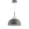 Jonathan Y Simon 12" Adjustable Metal/Glass LED Pendant, Gray JYL9064A - alternate 7