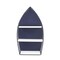 Homeroots 30" Navy Blue And White Metal and Wood Boat Shaped Bookcase 489054 - alternate 5