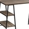 Homeroots 47" Taupe and Black Wood and Metal Sled Computer Desk 489976 - alternate 2