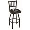 Holland Bar Stool Co 30" Blk Wrinkle POW/MIA Swivel Bar Stool, Jailhouse Back L01830POWMIA - alternate 1