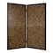 Homeroots 84" Brown Folding Two Panel Screen Room Divider 277095 - alternate 1