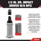 Performance Tool 1/2 in. Dr. Impact Driver, 8 S2 Steel Bits, Heavy Duty W2504 - alternate 3