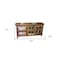 Homeroots 60in Wood Brown Solid Wood Cabinet Enclosed Storage Distressed TV Stand 489548 - alternate 3