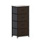 Flash Furniture Harris 4 Drawer Storage Dresser with Black Cast Iron Frame, Brown Wood Top and Brown Easy Pull Engi WX-5L203-MDF-BK-BR-GG - alternate 1