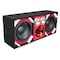 Deejay Led Loaded Box w/Two Despacito Heavy Duty 10-in Woofers One Horn and w/Two Bullet Tweeters RED TBH10RED - alternate 5