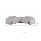 Homeroots Light Gray Italian Leather Power Reclining Curved Five Piece Corner Sectional With Console 544987 - alternate 4
