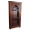 Homeroots 44in Dark Brown Solid Wood And Iron Bar Cabinet With Three Shelves 489019 - alternate 1