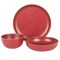 Gibson Home Rockabye 12 Piece Double Bowl Malemine Dinnerware Set in Red 136594.12 - alternate 3