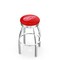 Holland Bar Stool Co 30" Chrome Detroit Red Wings Swivel Bar Stool, Accent Ring L8C3C30DetRed - alternate 1