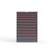 Strong Hold 10 drawer cabinet - (3x 2ft, 6x 3ft, 1x 4ft) - Red accents - Keyed Alike S3044-PPAAS-1002DS - alternate 1
