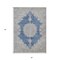 Homeroots 5' X 8' Navy Blue And Ivory Oriental Washable Indoor Outdoor Area Rug 597741 - alternate 3
