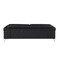 Homeroots 89" Black Italian Leather Solid Wood Sofa 720449 - alternate 5