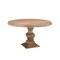 Homeroots 54" Brown Solid Wood Pedestal Base Round Top Dining Table 554336 - alternate 1