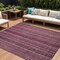 Homeroots 10' X 14' Pink Mauve And Blush Striped Washable Indoor Outdoor Area Rug 616381 - alternate 1