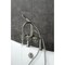 Kingston Brass 7" Center Deck-Mount Clawfoot Tub Faucet with Hand Shower, Brushed Nickel AE8408CG - alternate 2