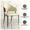 Leisuremod Aria Modern Dining Chair in Leather and Iron Legs with Curved Back in Red, 4PK AC45R4 - alternate 3