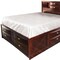 Homeroots Espresso Wood Queen Bed Frame With Drawers 376954 - alternate 4