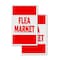 Signmission Flea Market, Vinyl Decals Only 24 Inch x 36 Inch, Vinyl Decal, 2PK DSB-2436-2PACK-Flea Market - alternate 1