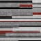 Homeroots 3' X 5' Gray Black And Red Striped Washable Indoor Outdoor Area Rug 613272 - alternate 2