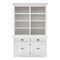 Homeroots 87" White Solid Wood Adjustable Four Tier Bookcase 397123 - alternate 1