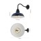 Jonathan Y Aurora 12.3 in. 1-Light Farmhouse Industrial Iron LED Gooseneck Arm Outdoor Sconce, Navy JYL7613C - alternate 4