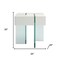 Homeroots 22" White And Clear Wood And Glass Square Sled End Table 554644 - alternate 3
