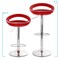 Elama 2 Piece Retro Adjustable Bar Stool in Red with Chrome Base ELM-806-RED - alternate 5