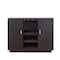 Homeroots Espresso Wood Finish Wine And Stemware Cabinet 376947 - alternate 1