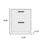 Homeroots 19" White Wood Two Drawer Nightstand 526153 - alternate 4