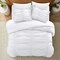 Homeroots White Queen Polyester 180 Thread Count Washable Down Comforter Set 528967 - alternate 4
