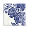Homeroots Blue Toile Rose Unframed Print Wall Art 399024 - alternate 1