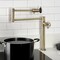 Kingston Brass Deck Mount Pot Filler Faucet with Knurled Handle, Antique Brass KS4703RKX - alternate 3