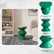Leisuremod Aura Modern Side Table - Double Hourglass Design, ABS Plastic, Indoor/Outdoor Use AST15G - alternate 4
