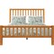 Homeroots Brown Slat Back Solid Wood King Bed Frame 523641 - alternate 1